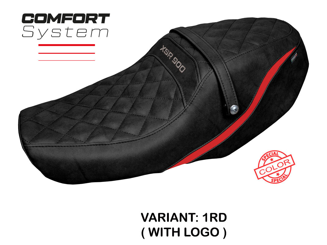 Tappezzeria Italia Yamaha XSR 900 2022-2025 Seat Cover Comfort in Red and Black