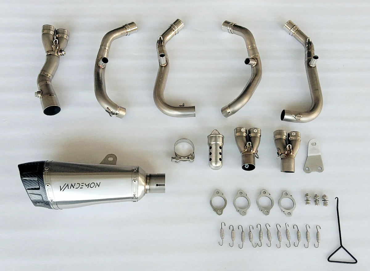 Vandemon Titanium Low Mount Exhaust System ZX4R-ZX4RR 2023- 2026 KAWAZX4RTILMEXHA VA-76
