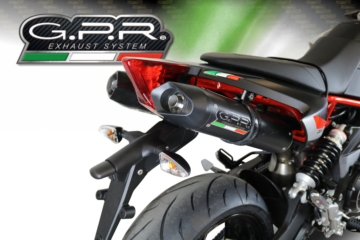 Aprilia Shiver 900 2017-2020 Exhaust GPR Double Slip-on Furore Evo4 Nero