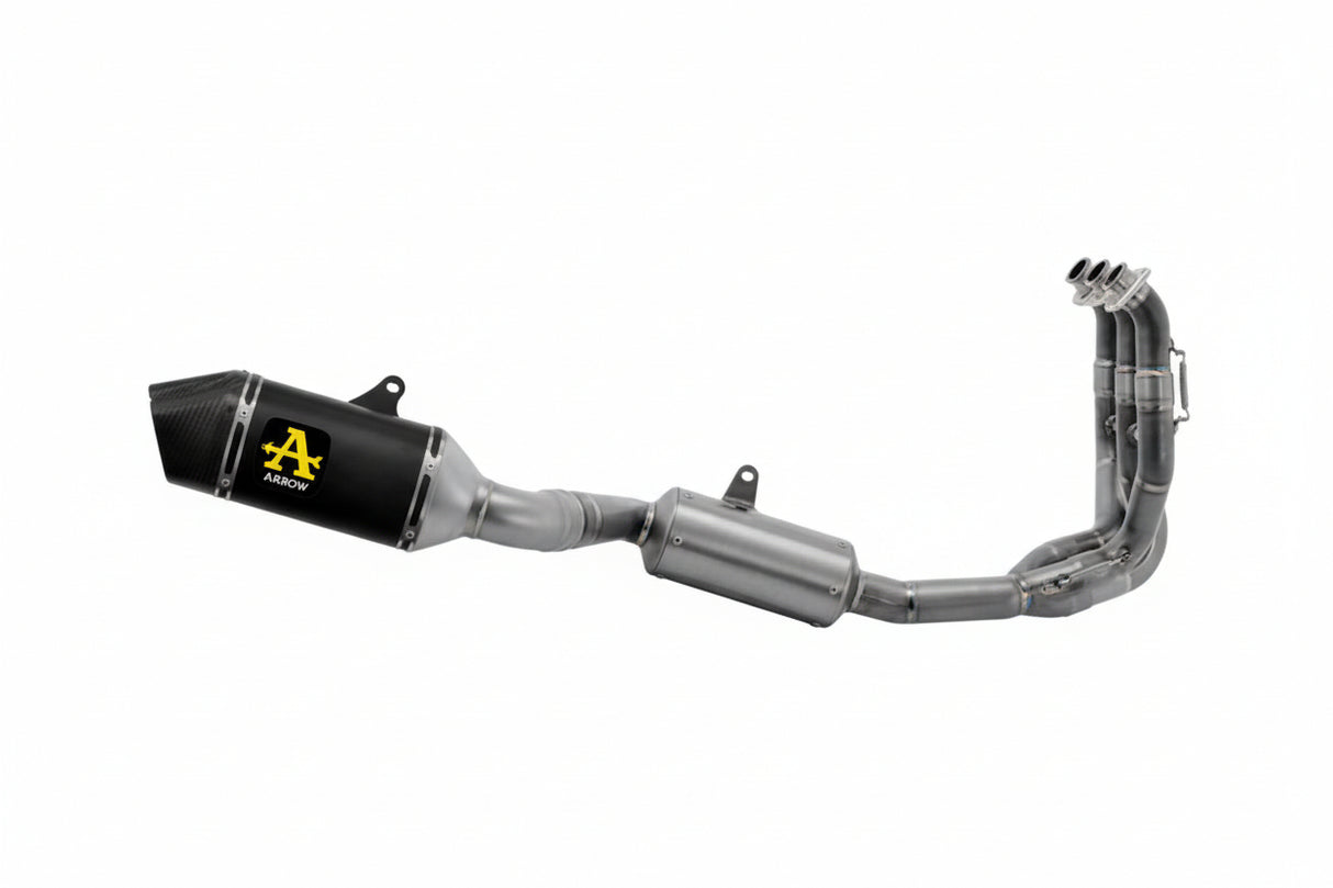 Arrow Exhaust Veloce Full Exhaust, Aluminum Dark for Triumph Tiger 660 22-24 71504VAN