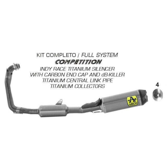 Arrow Aprilia Rs 660 20-24 Full Titanium Complete Competition Kit High Version With Indy Race Silencer 71215ckz
