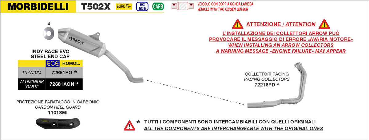 Arrow 72216PD exhaust component
