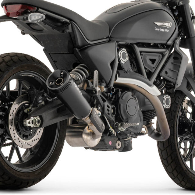 Arrow Rebel Slip-on Exhaust, Aluminum Dark for Ducati Scrambler 800 2025 2026 77524RBN