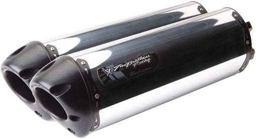 Two Brothers FJR1300 (2006-2022) S1R Dual Black Aluminum Slip-On - Part Number 005-1560406-S1B