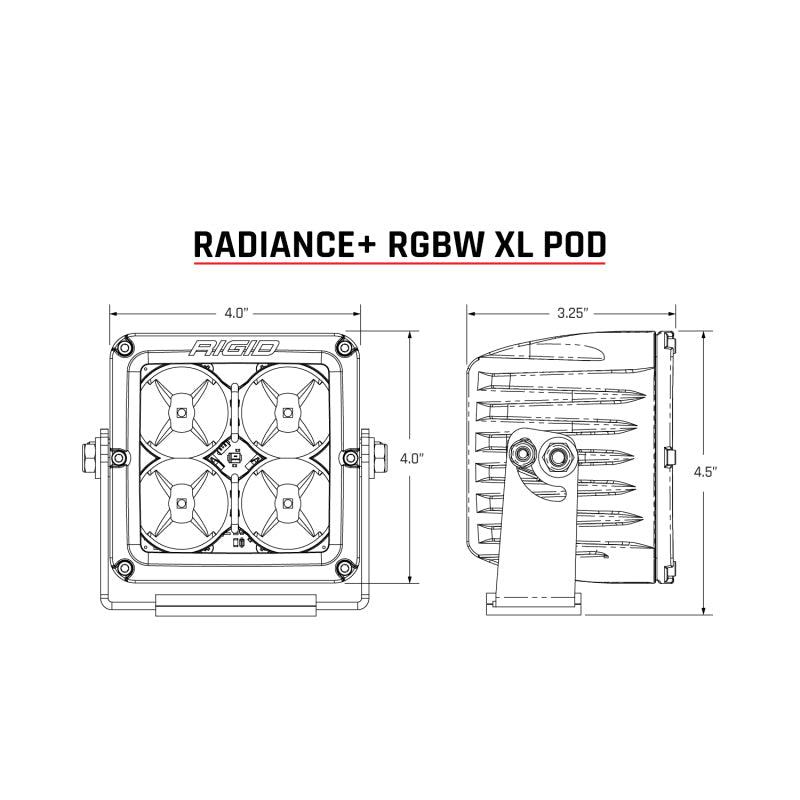 Rigid Industries Radiance+ Pod XL RGBW - Pair 322053