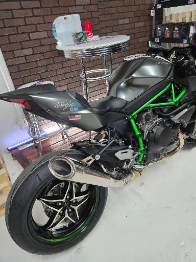 Vandemon Ninja H2 H2R Titanium Slip-On 2015-2025 2026 KAWAH2TIMUFPOLA VA-142