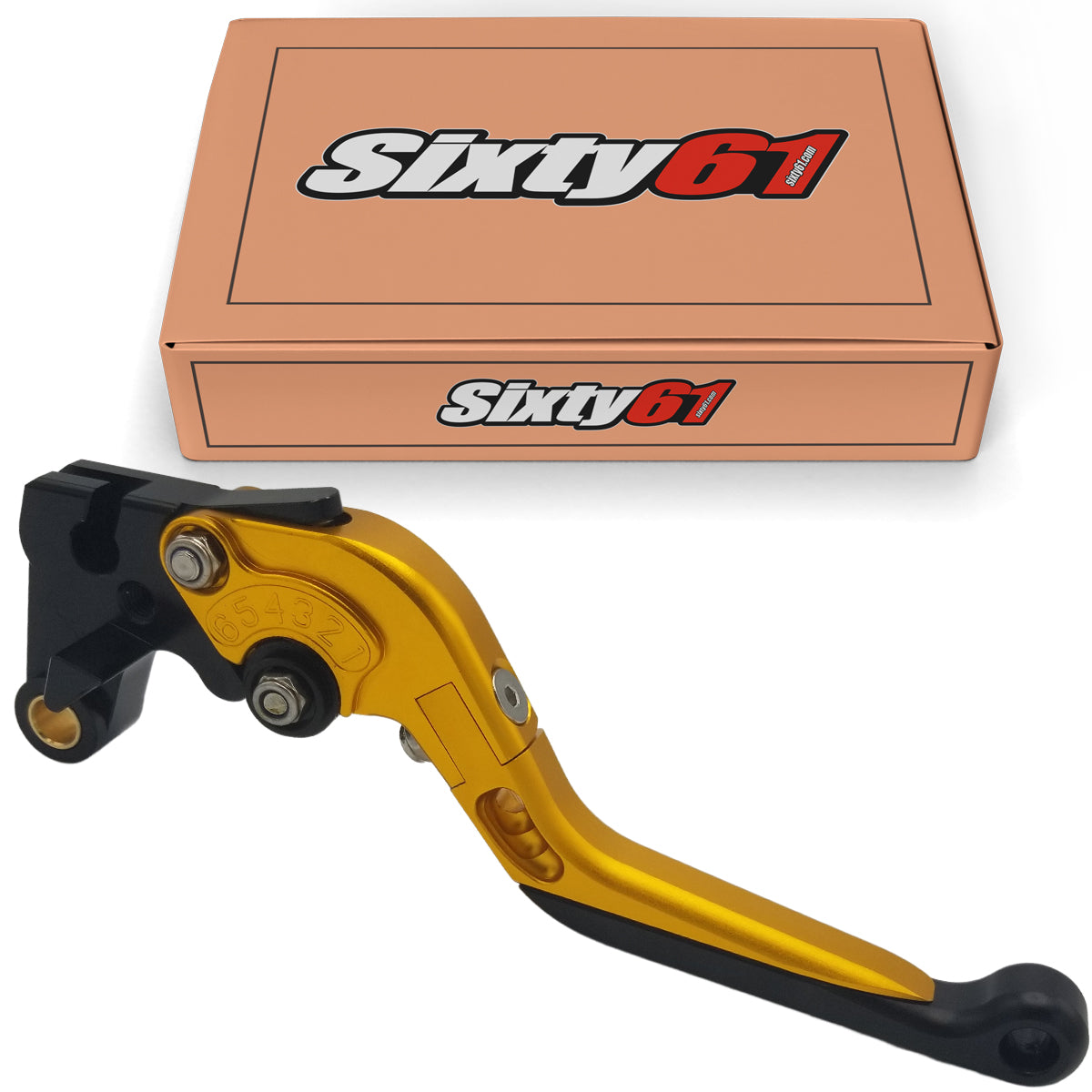 Yamaha Gold Brake & Clutch Levers, Adjustable Sliding Folding