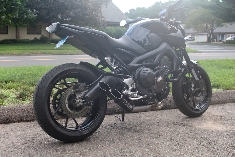 TocePerformance Double Down Decat Exhaust slip on Black Powdercoated Midpipe FZ-09 & MT-09 14-20 30147-YAM-DD09