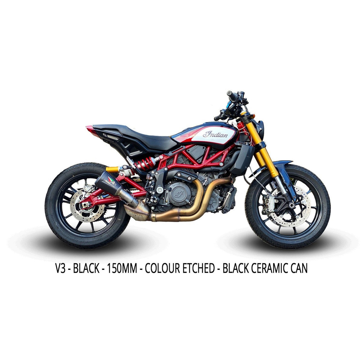 Austin Racing Indian FTR 1200 black ceramic V3S exhaust