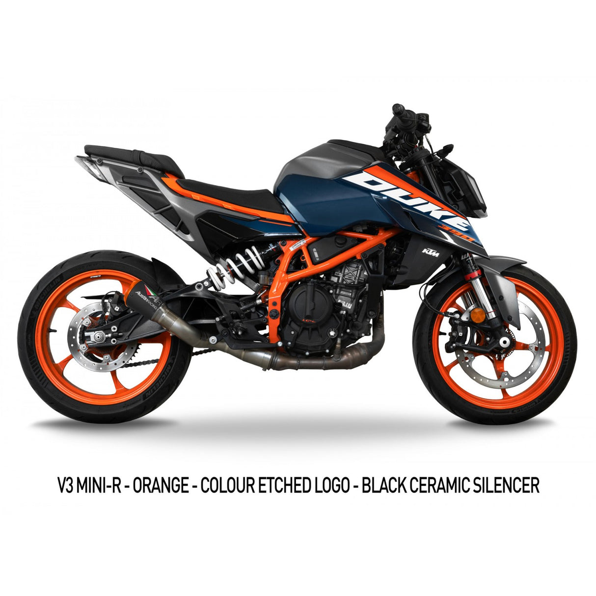 Austin Racing V3 mini-R DUKE 390 2024 SLIP-ON dB COMPLIANT & RACE EXHAUST SYSTEMS AUR84R