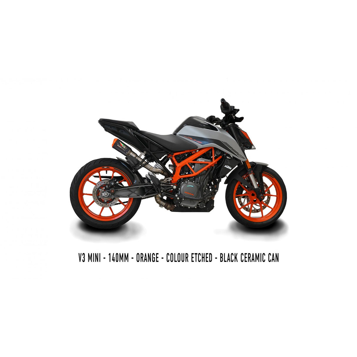 Austin Racing V3 mini 2021-2023 KTM DUKE 390 GP1 HI-SLUNG DE-CAT RACE EXHAUST SYSTEM AUR84