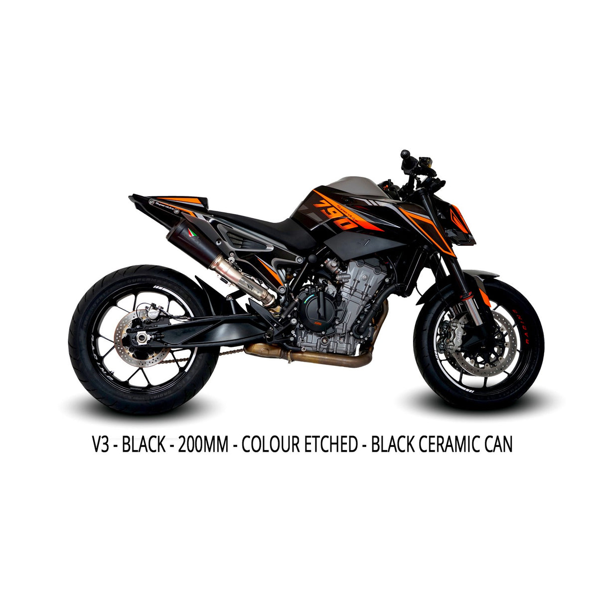 Austin Racing KTM DUKE 890 HI-SLUNG dB COMPLIANT & RACE SLIP-ON DE-CAT EXHAUST SYSTEMS AR78