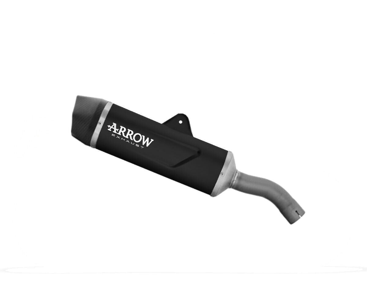 72653AKN Arrow Indy Race Evo Slip-on Exhaust, Aluminum Dark for BMW F900GS & Adv 24-25