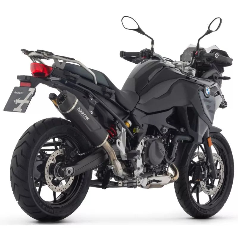 72653AKN Arrow Indy Race Evo Slip-on Exhaust, Aluminum Dark for BMW F900GS & Adv 24-25