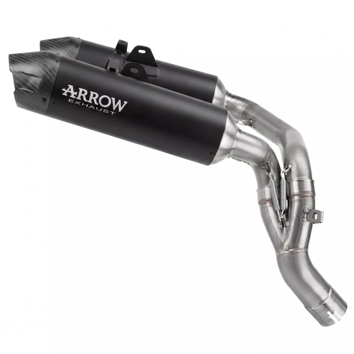 Arrow DUCATI HYPERMOTARD / HYPERMOTARD SP V2 E5+ 2026 LH+RH ROUND TITANIUM DARK SILENCERS + LINK PIPE 77018PRN