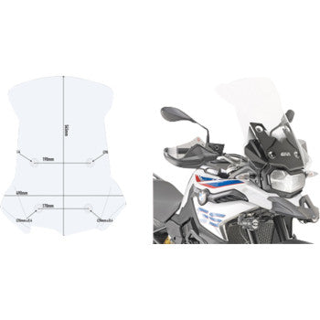 GIVI Windshield - Clear - BMW D5129KIT