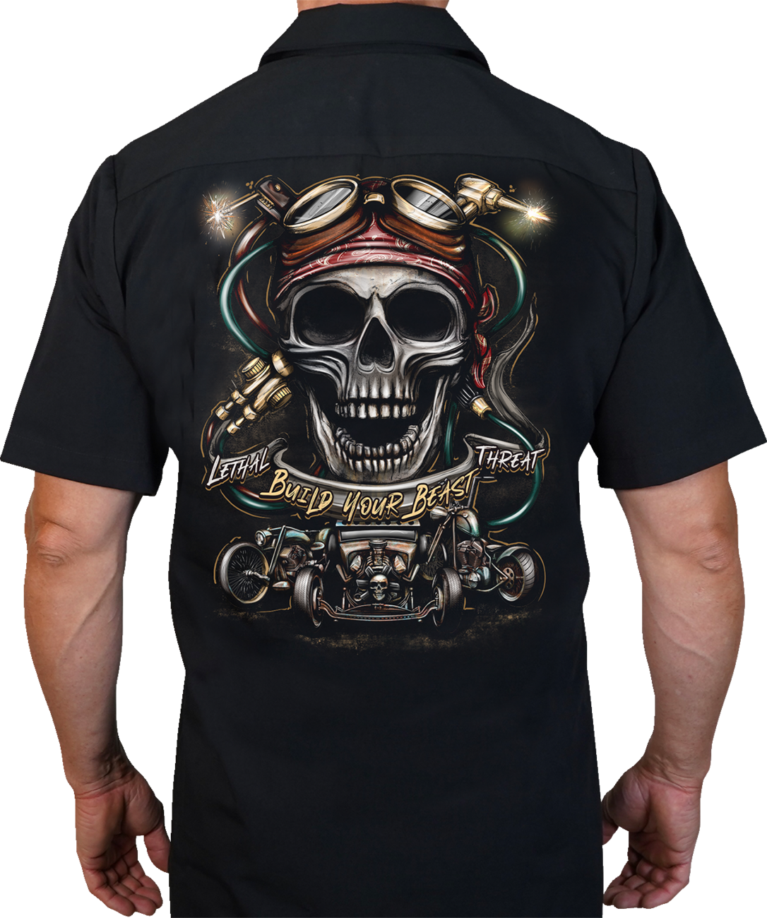 LETHAL THREAT Build Your Beast Shop Shirt - Black - 4XL DG60178-4XL