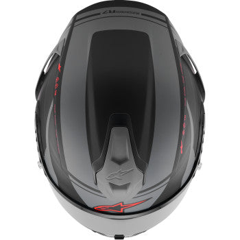ALPINESTARS Helmet S-R7 A-Core Bk/Gy/Rd Matt Ece06/Dot Xs 8203426-1653-XS