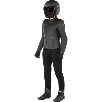 ALPINESTARS Stella Tory Leather Jacket - Black - XS 3113824-1100-XS