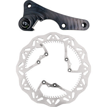 GBRAKES Brake Rotor Kit 270mm Solid Mount Wave Rotor + Bracket GBDOS213
