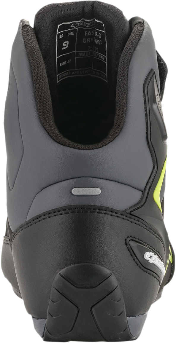 ALPINESTARS Faster-3 Drystar® Shoes - Black/Gray/Yellow - US 9 2540719175-9