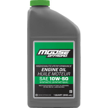 MOOSE RACING Synthetic Engine Oil - 10W50 - 1 US quart 219381