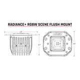 Rigid Industries Radiance+ Scene RGBW Flush Mount - Pair 682153