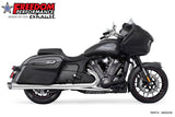 INDIAN 4" SLIP-ONS FOR CHIEFTAIN/ROADMASTER-CHALLENGER/PURSUIT/ELITE WITH HARD BAGS BUNDLE