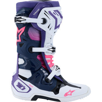 ALPINESTARS Tech 10 Boots - White/Violet/Navy/Pink Fluorescent - US 7 / EU 40.5 2010020-2780-7
