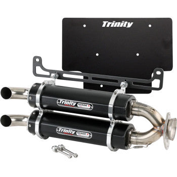 TRINITY RACING Slip-On Muffler - Black - Dual - Xpedition  TR-4193S-BK
