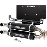 TRINITY RACING Slip-On Muffler - Black - Dual - Xpedition  TR-4193S-BK