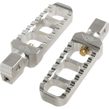 JOKER MACHINE Serrated Footpegs - Silver- Narrow 08-61-8
