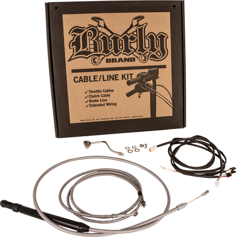 BURLY BRAND Control Kit - Gorilla Ape Hanger - 16" - Stainless Steel B30-1312