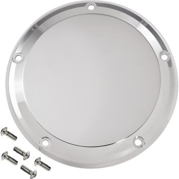 JOKER MACHINE Derby Cover - 5 Hole - Smooth - Chrome - M8 Softail 06-966-3