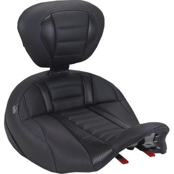 MUSTANG Seat Deluxe Tour Solo Sr Dbr Blu Thread 89406SB