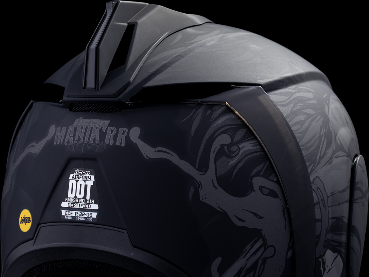 ICON Airform™ Helmet - Manik'RR - MIPS® - Dark Black - 3XL 0101-17009
