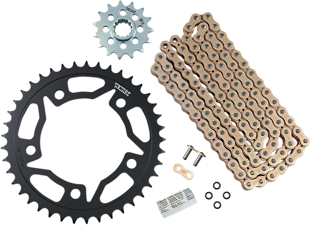 VORTEX Chain and Sprocket Kit - WSS - Gold - Honda CBR500R CKG2271