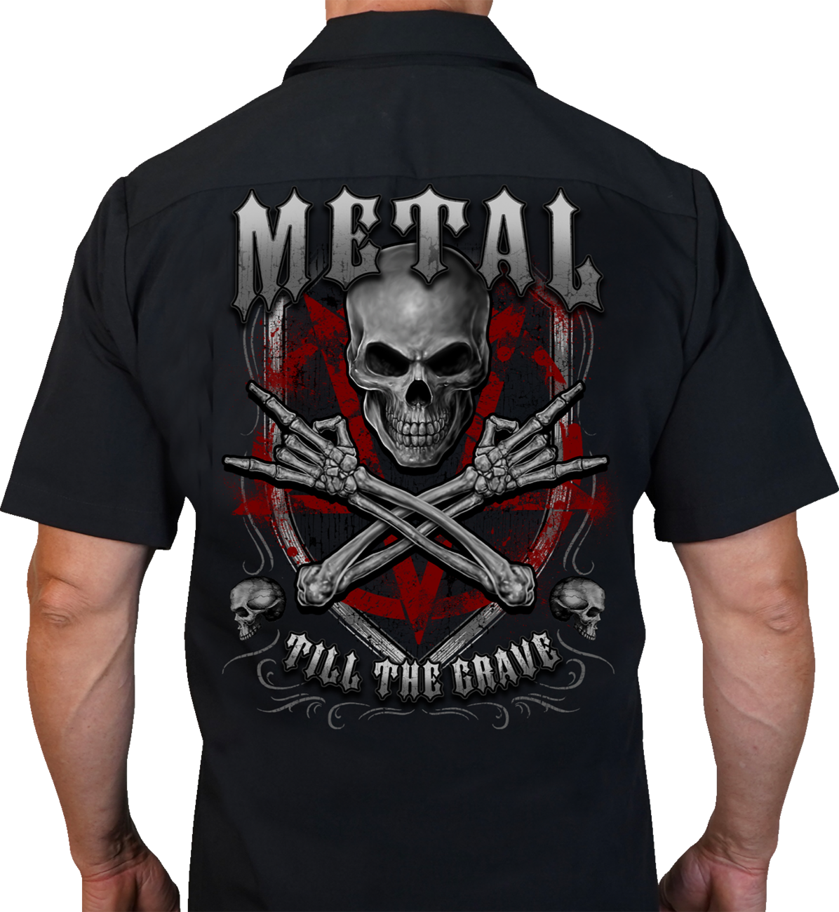 LETHAL THREAT Metal Till the Grave Shop Shirt - Black - Medium DG60179M