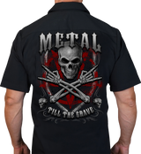 LETHAL THREAT Metal Till the Grave Shop Shirt - Black - Large DG60179L