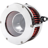 FEULING OIL PUMP CORP. BA Air Cleaner Kit - Chrome/Clear with Red Filter - M8 5478