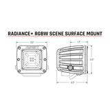 Rigid Industries Radiance+ Scene RGBW Surface Mount - Pair 682053