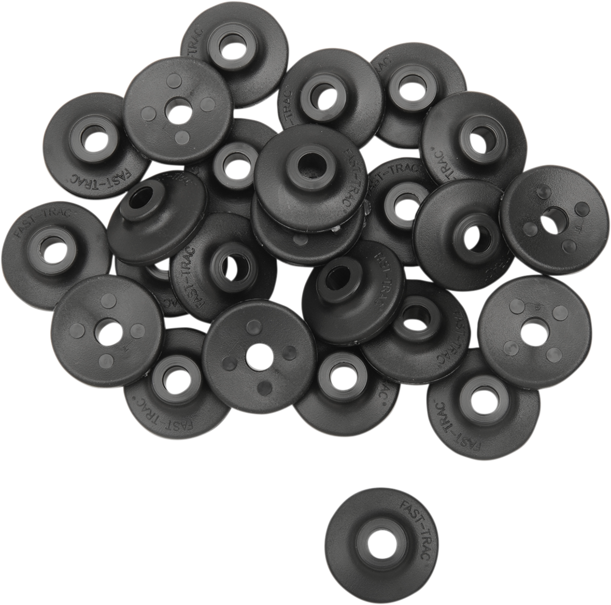 FAST-TRAC Extra Large Backer Plates - Black - Round - 24 Pack 600RX-24