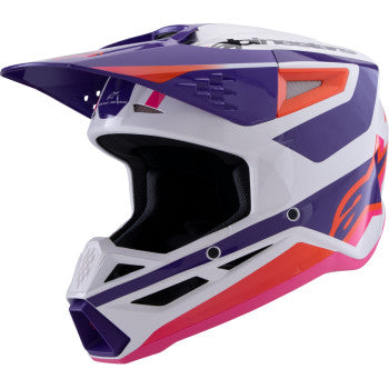 ALPINESTARS SM3 Helmet - Heat - Gloss White/Purple/Pink - XL 8301026-2052-XL