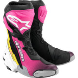 ALPINESTARS Supertech R Boots - Black/Magenta/White/Yellow - US 9.5 / EU 44 2220021-1634- 44