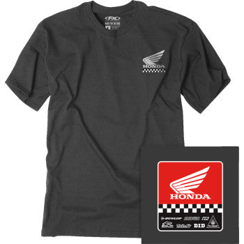 FACTORY EFFEX Honda Starting Line T-Shirt - Heather Charcoal - 2XL 27-87308