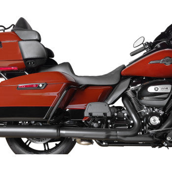 DRAG SPECIALTIES Predator III Seat - Extended Reach - Double Diamond - Black - FLH/FLT '08-'24 0801-1923