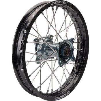 MOOSE OFFROAD Wheel Assembly - SX-1 - Complete - Front - Black Wheel/Gray Hub - 16x1.85 MR8X-16016-BKGY