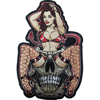 LETHAL THREAT Devil Girl Embroidered Patch - Large LT30251