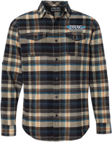 THROTTLE THREADS Drag Specialties Plaid Flannel Shirt - Khaki - Small DRG25S82KHSR