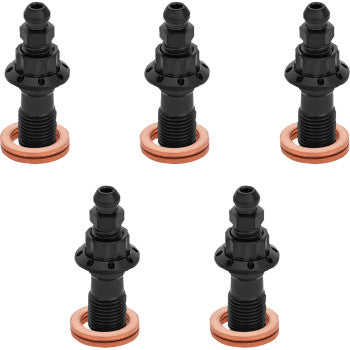 ARLEN NESS Bolt Banjo Bleeder 5-Pk 12-Pt 10mm Fr Caliper Black Touring 300-867